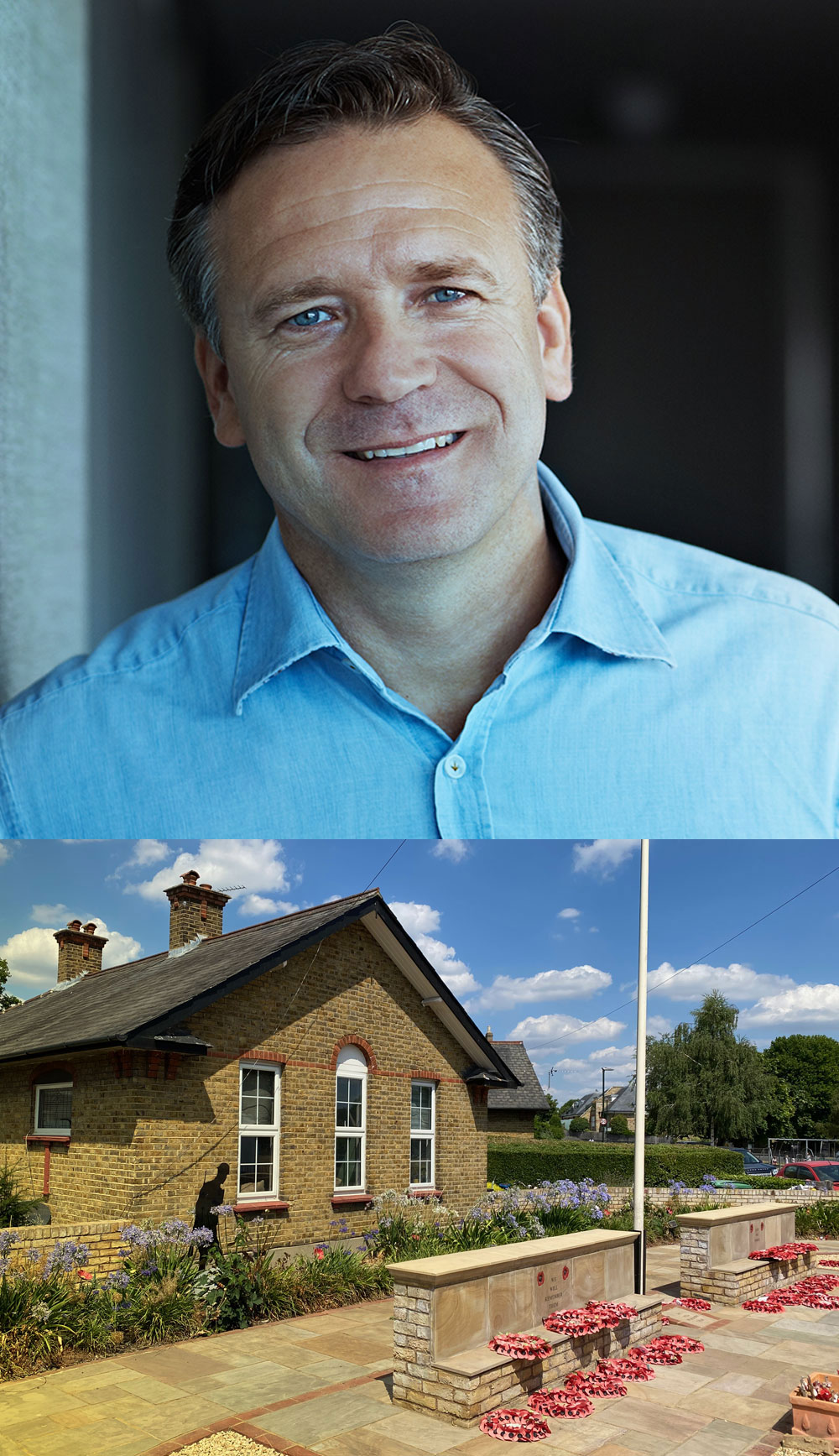 Male resident and War Memorial Cottages image