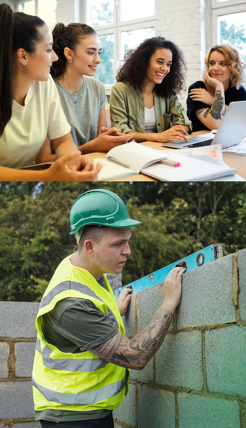 Students and building apprentice image